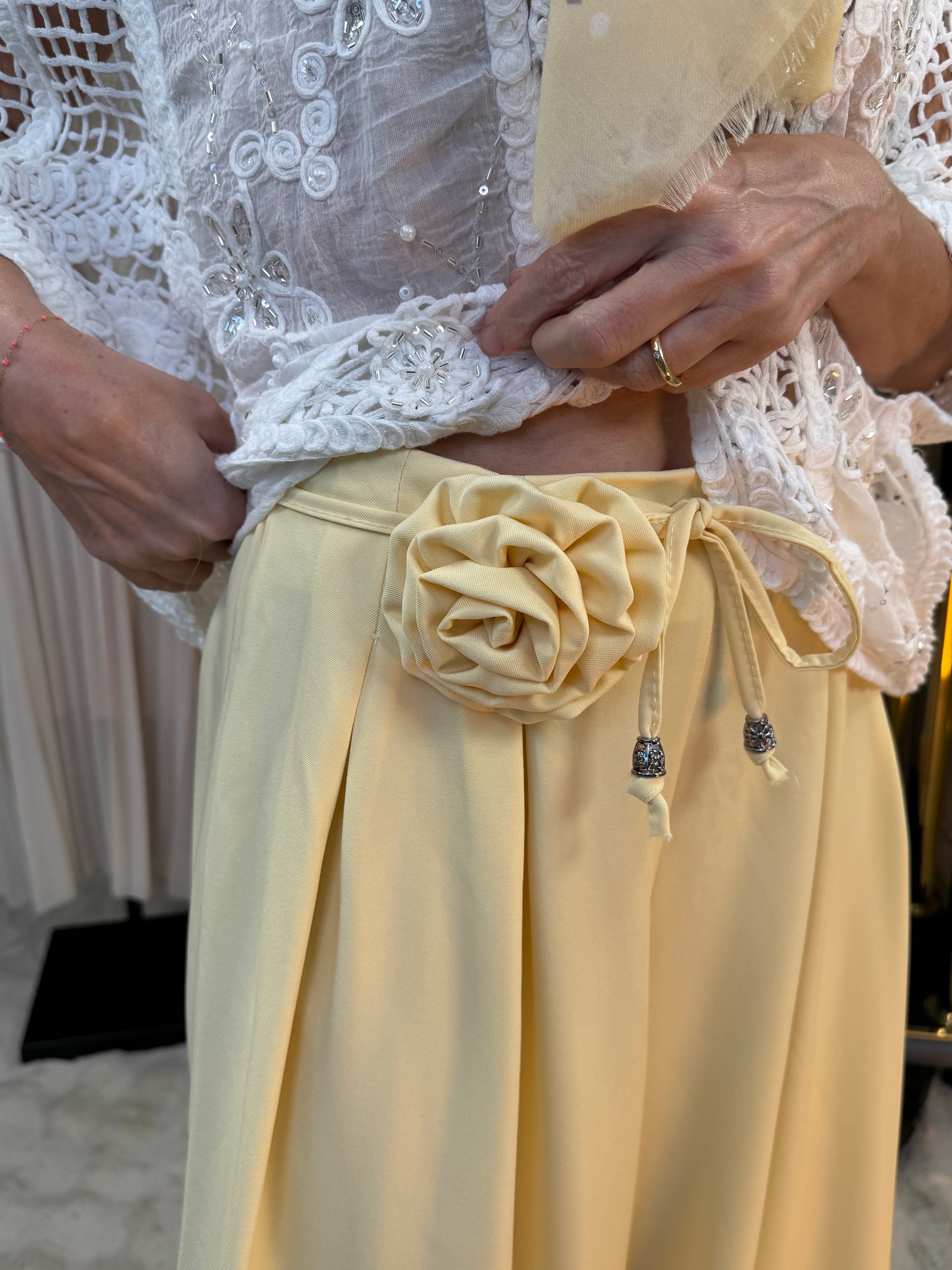 Pantalon Fleur Jaune