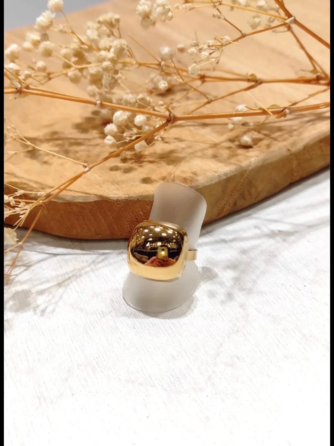 Bague Coussin Dorée