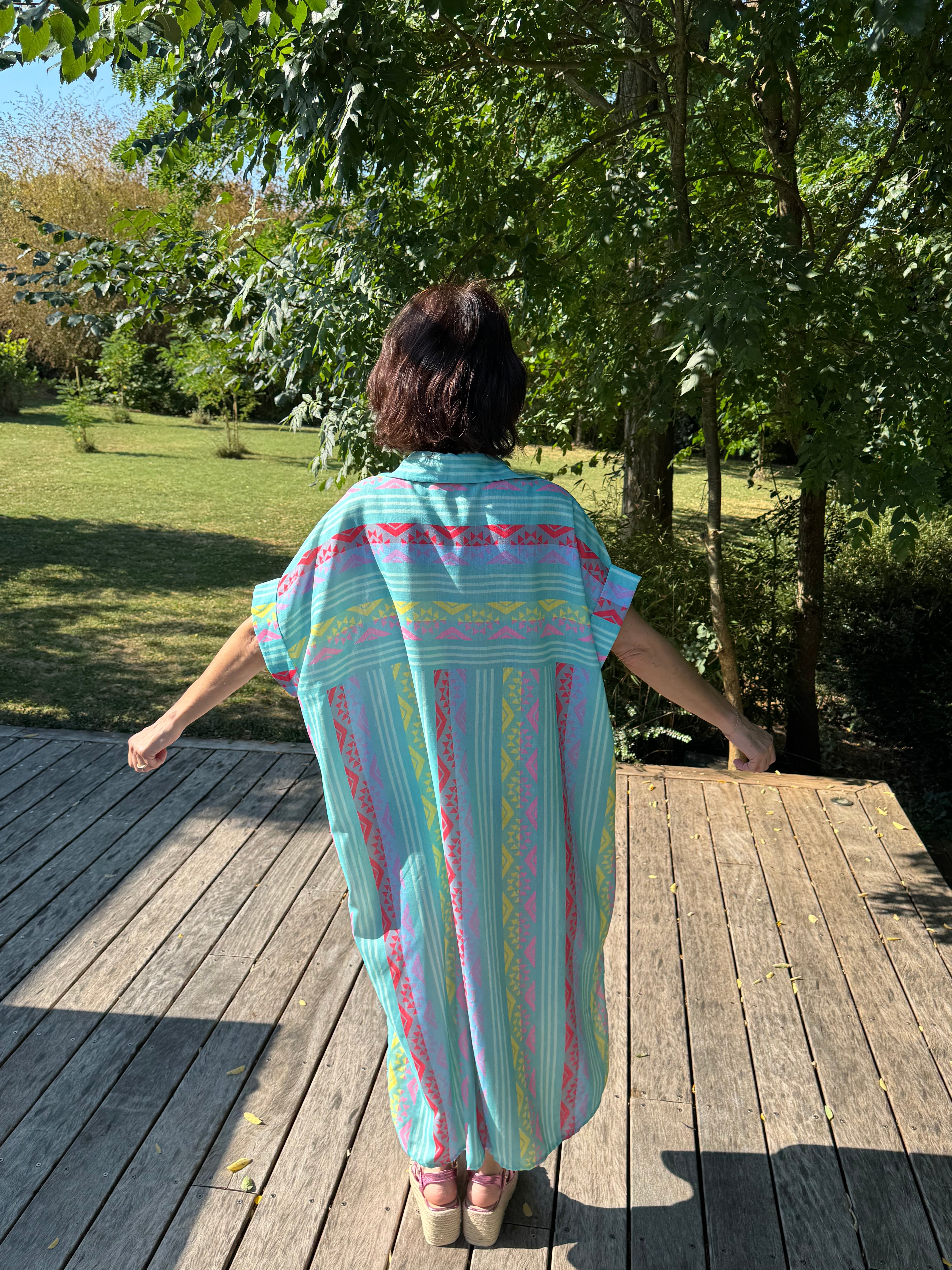 Robe Kimono Canarie Turquoise