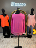 Top Chaleur Grande Taille Rose