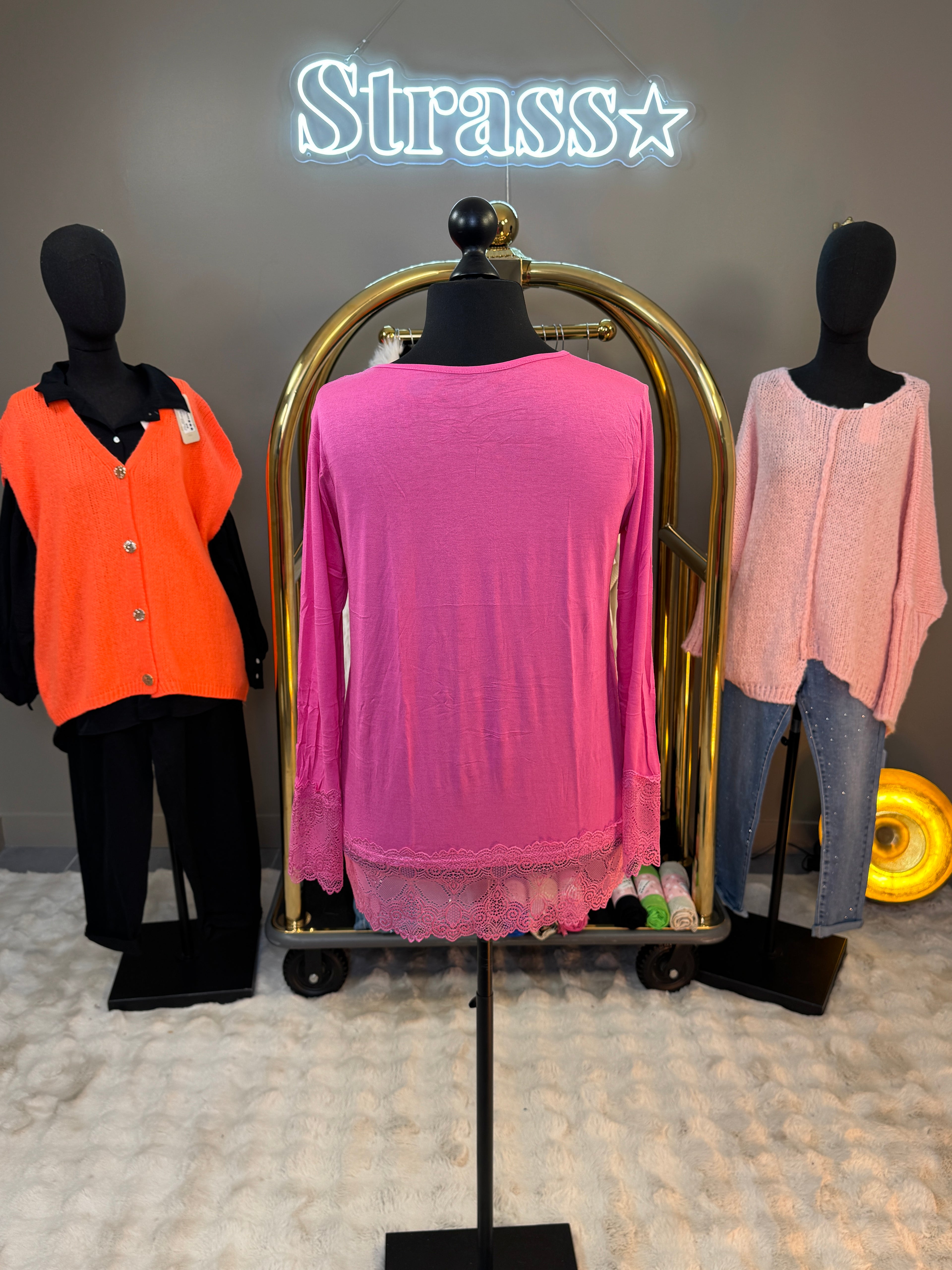 Top Chaleur Grande Taille Rose