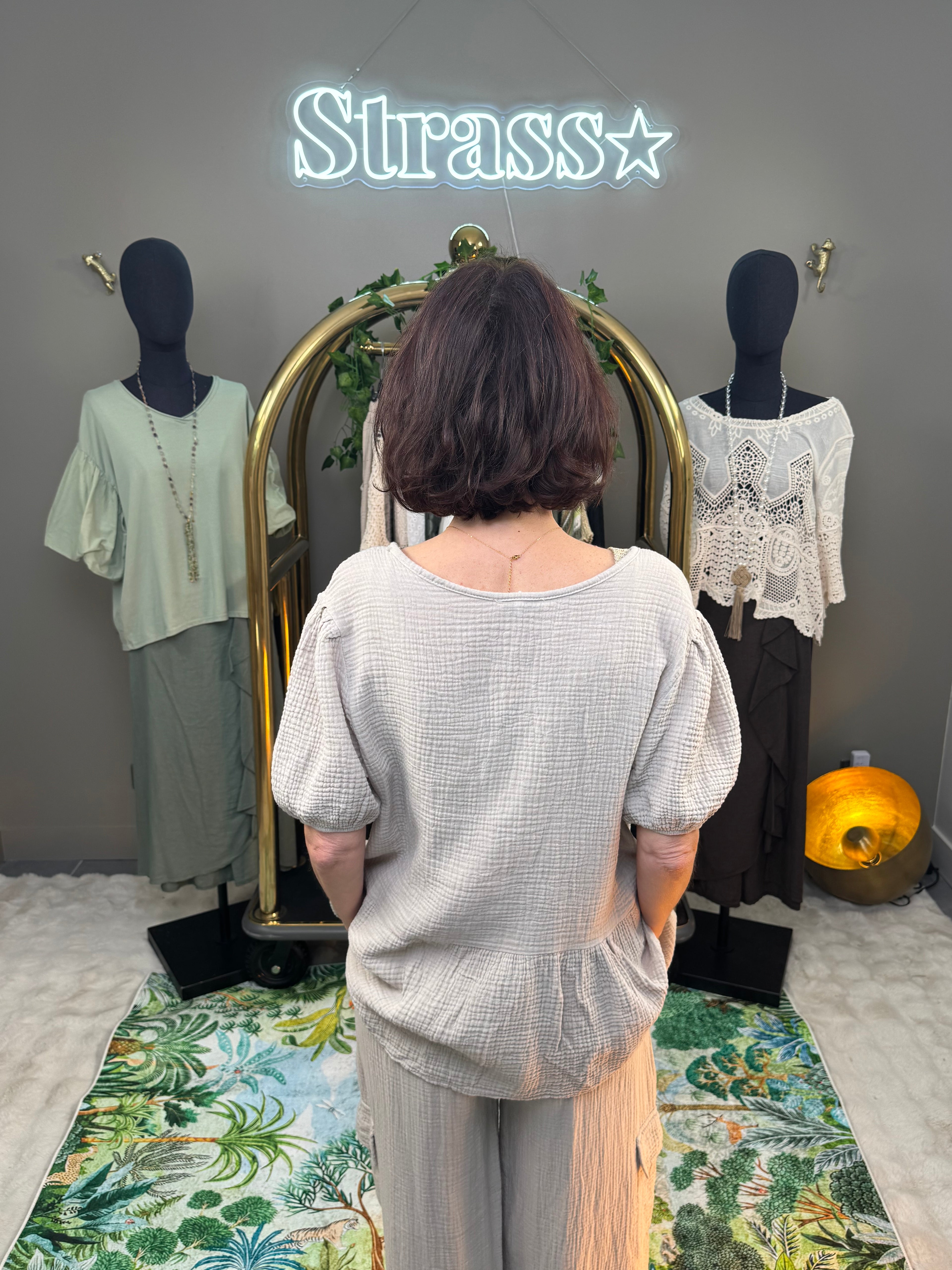 Blouse Nouettes Gaze de Coton Beige