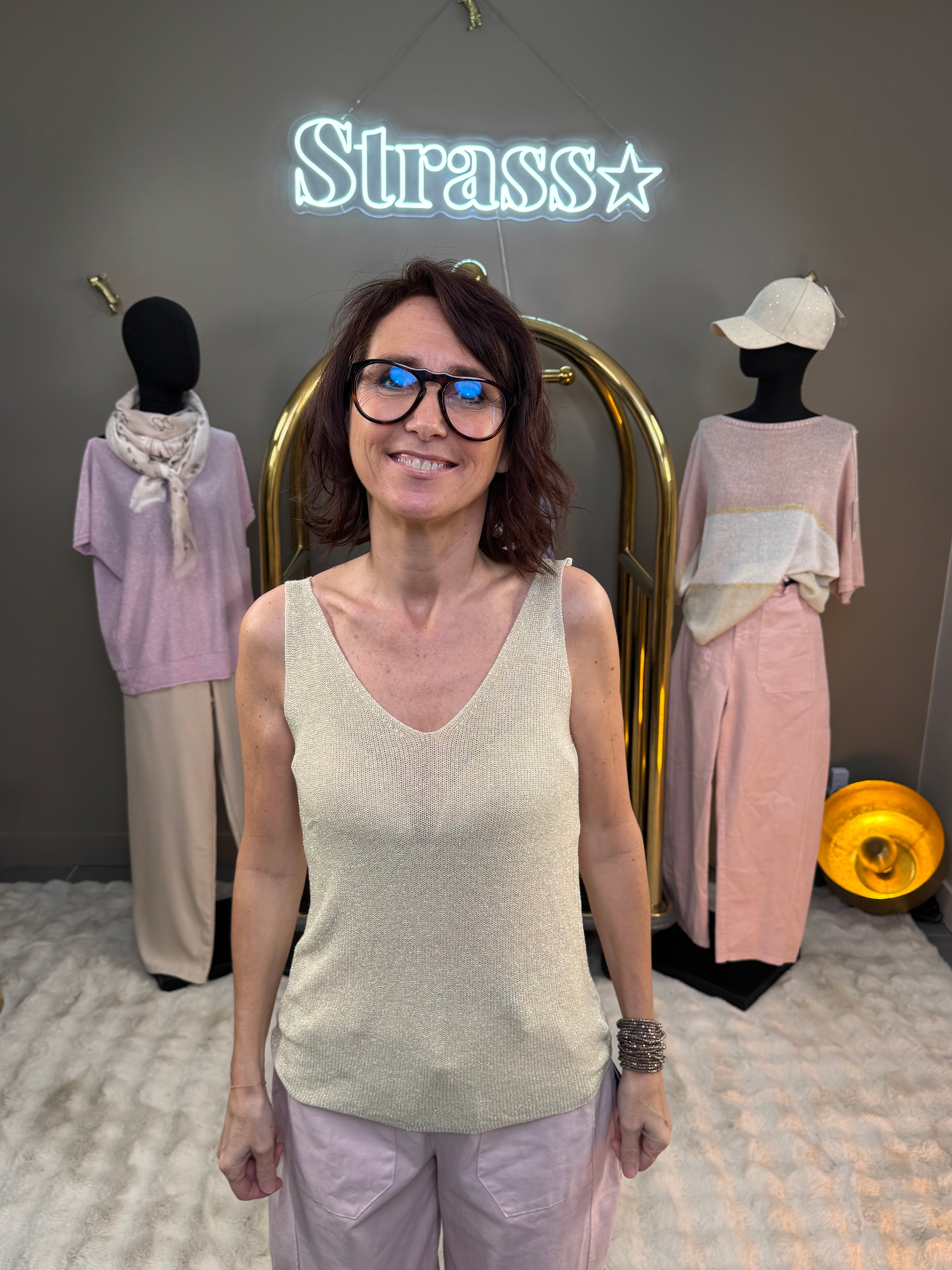 Débardeur Lamé Doré