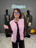 Gilet Sans Manche Brandebourg Rose