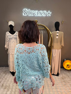 Top Crochet Irene Turquoise
