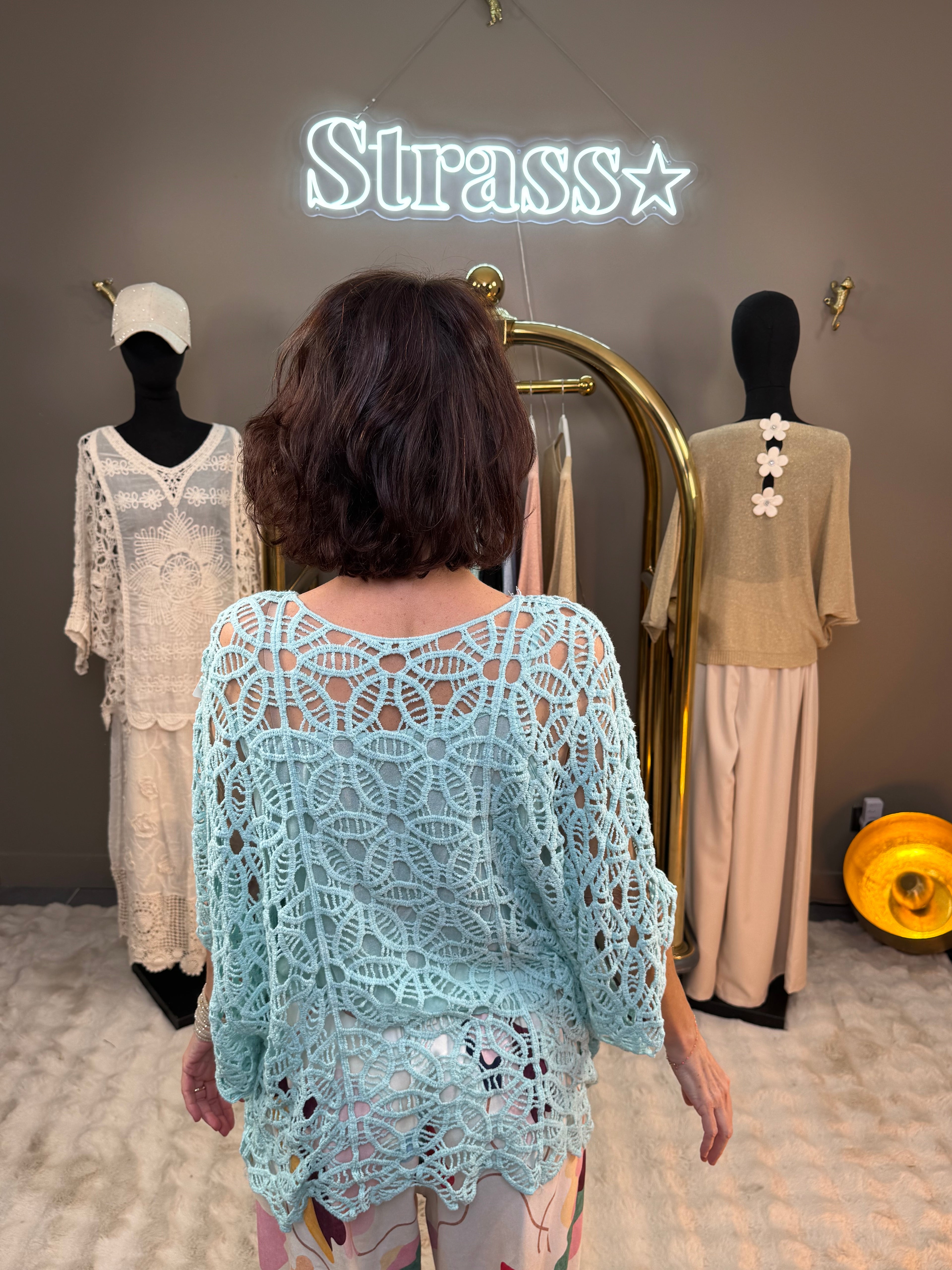 Top Crochet Irene Turquoise