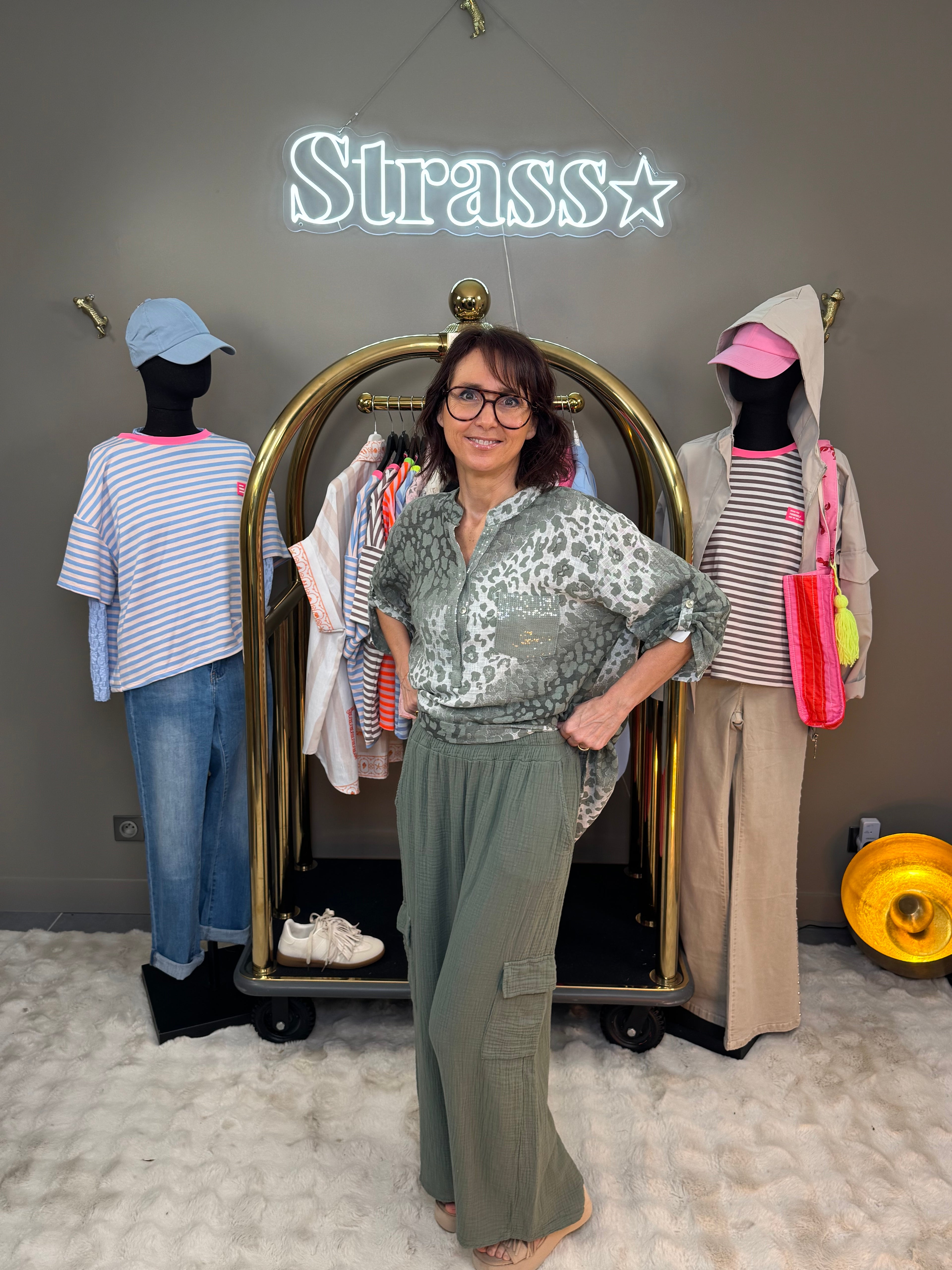 Pantalon Cargo Gaze de Coton Kaki