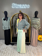 Pantalon Fleur Vert d’eau