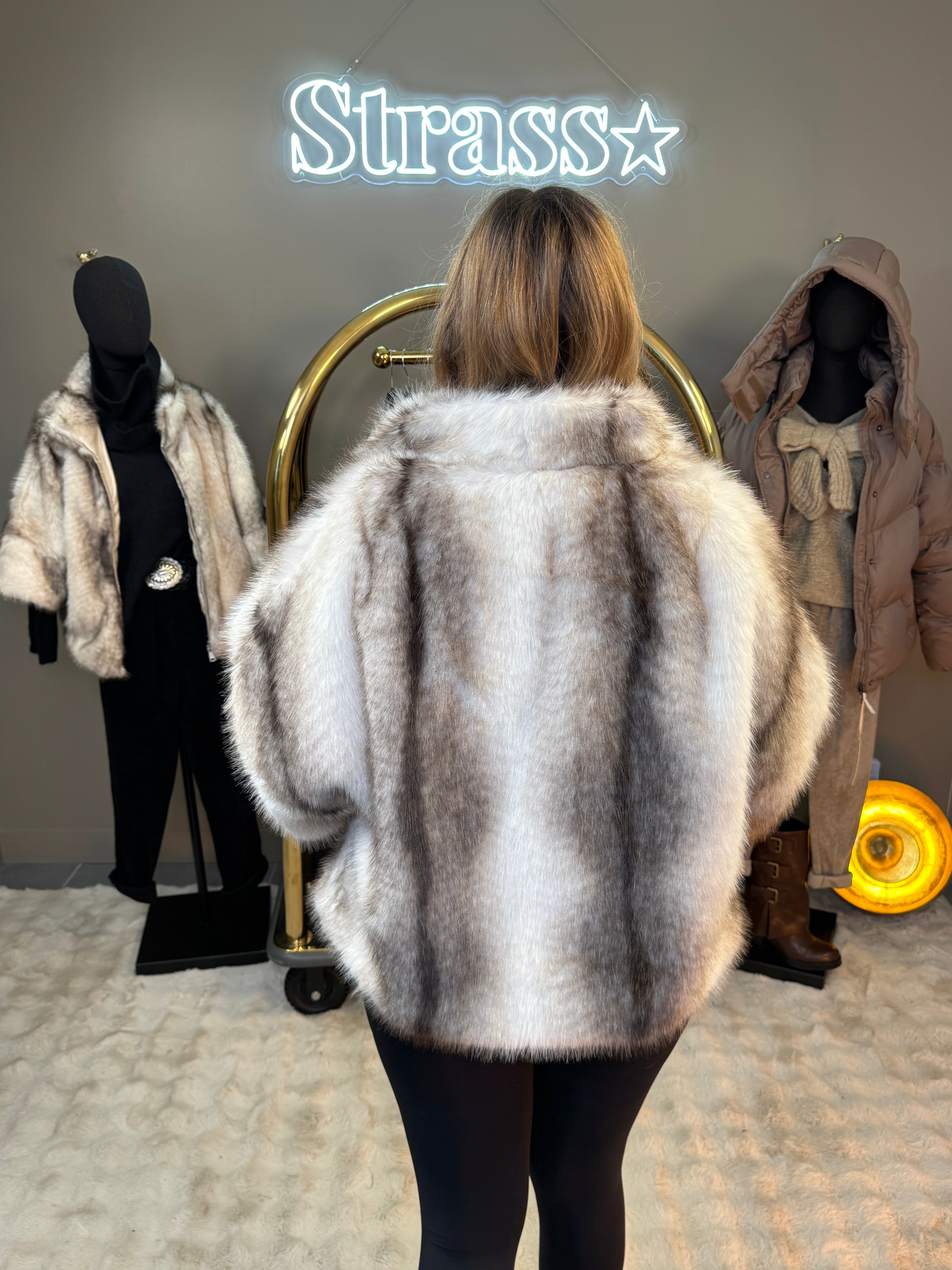 Veste Faux renard Blanc