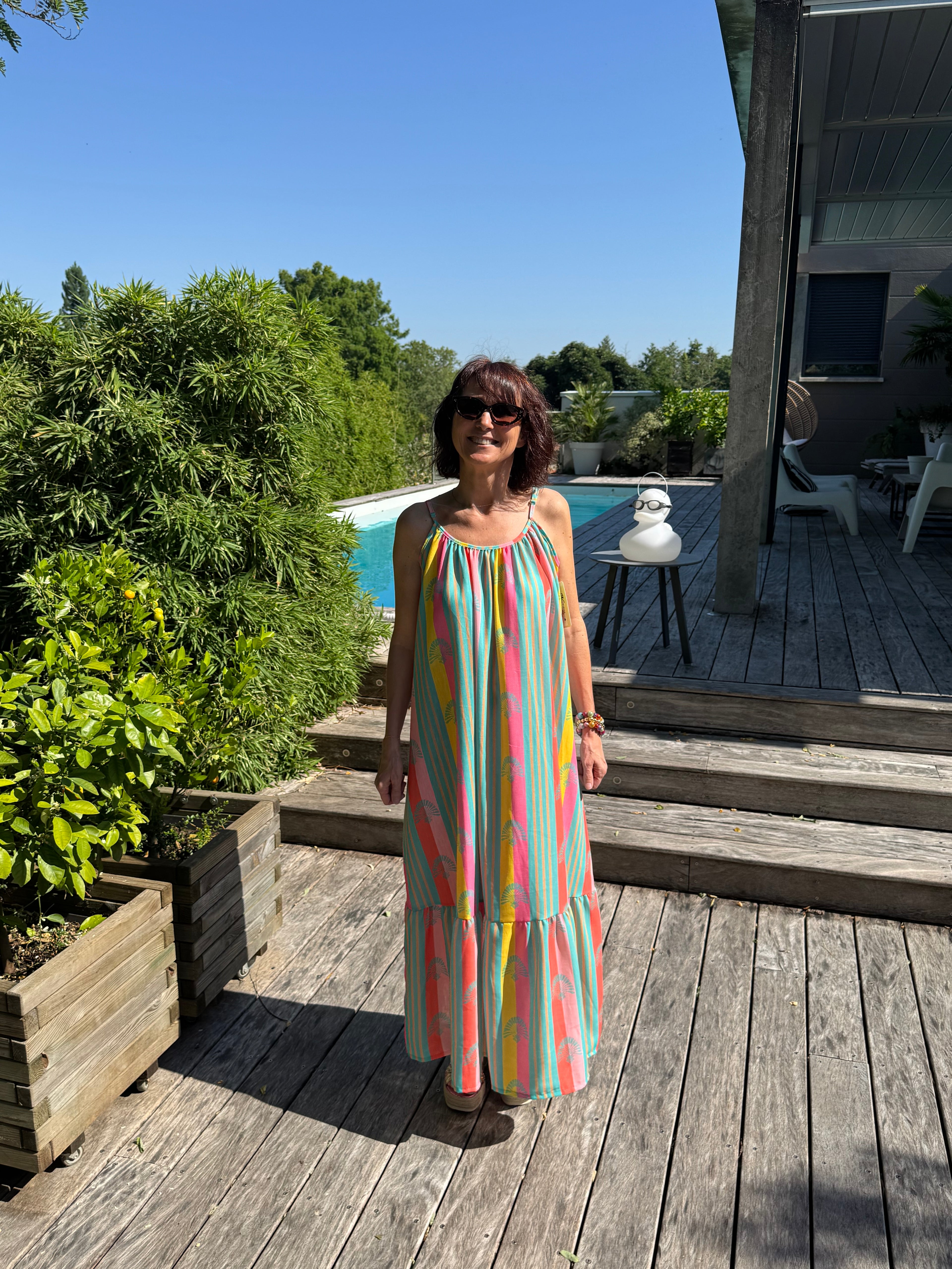 Robe Arbre du Voyageur Turquoise