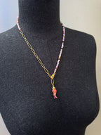 Collier Y Bracelet Poisson Rose