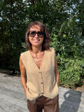 Pull Sans Manche Victoria Camel