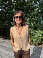 Pull Sans Manche Victoria Camel