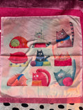 Foulard Chat Pelote Rose