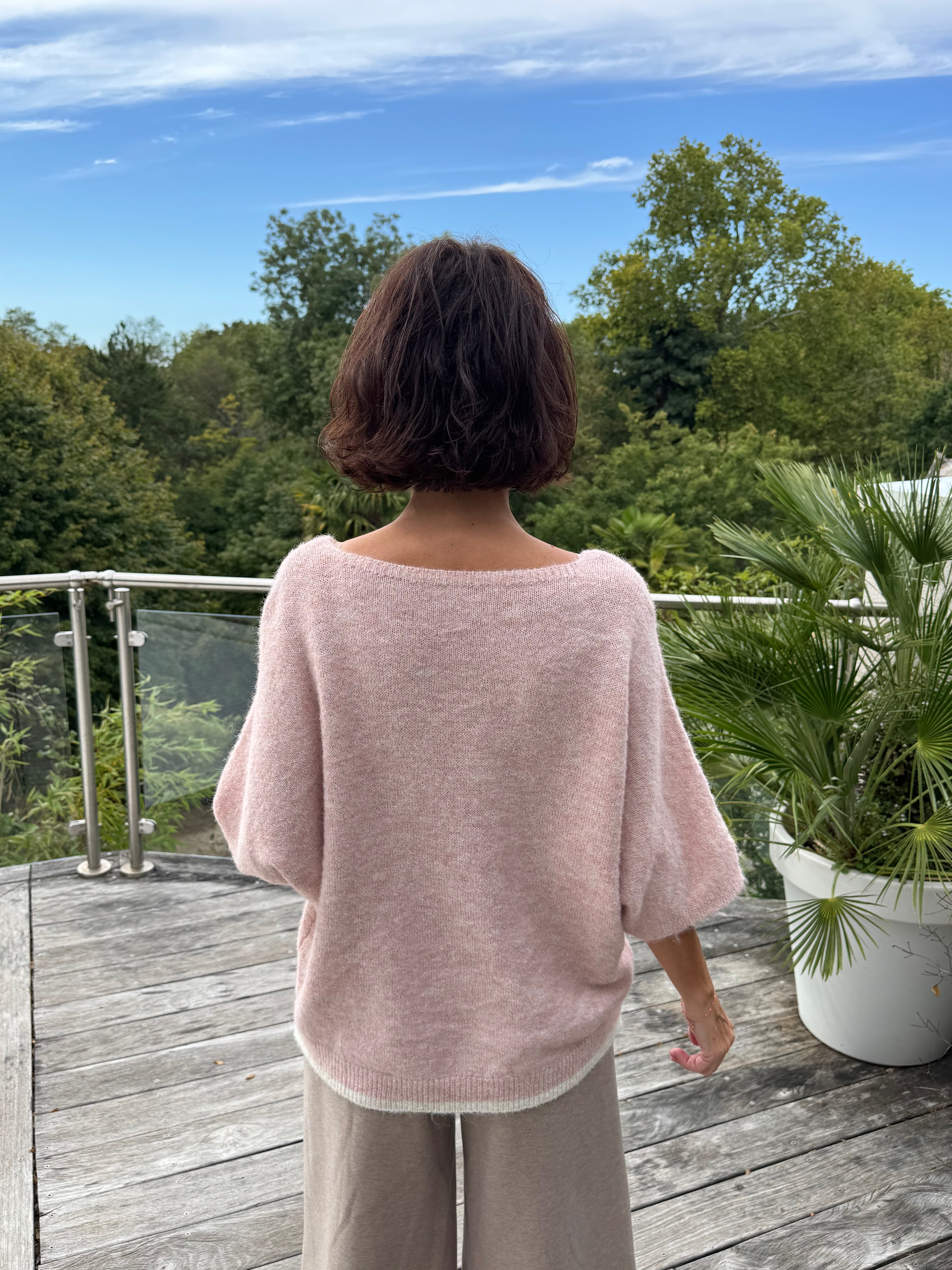 Pull Cœur Rose