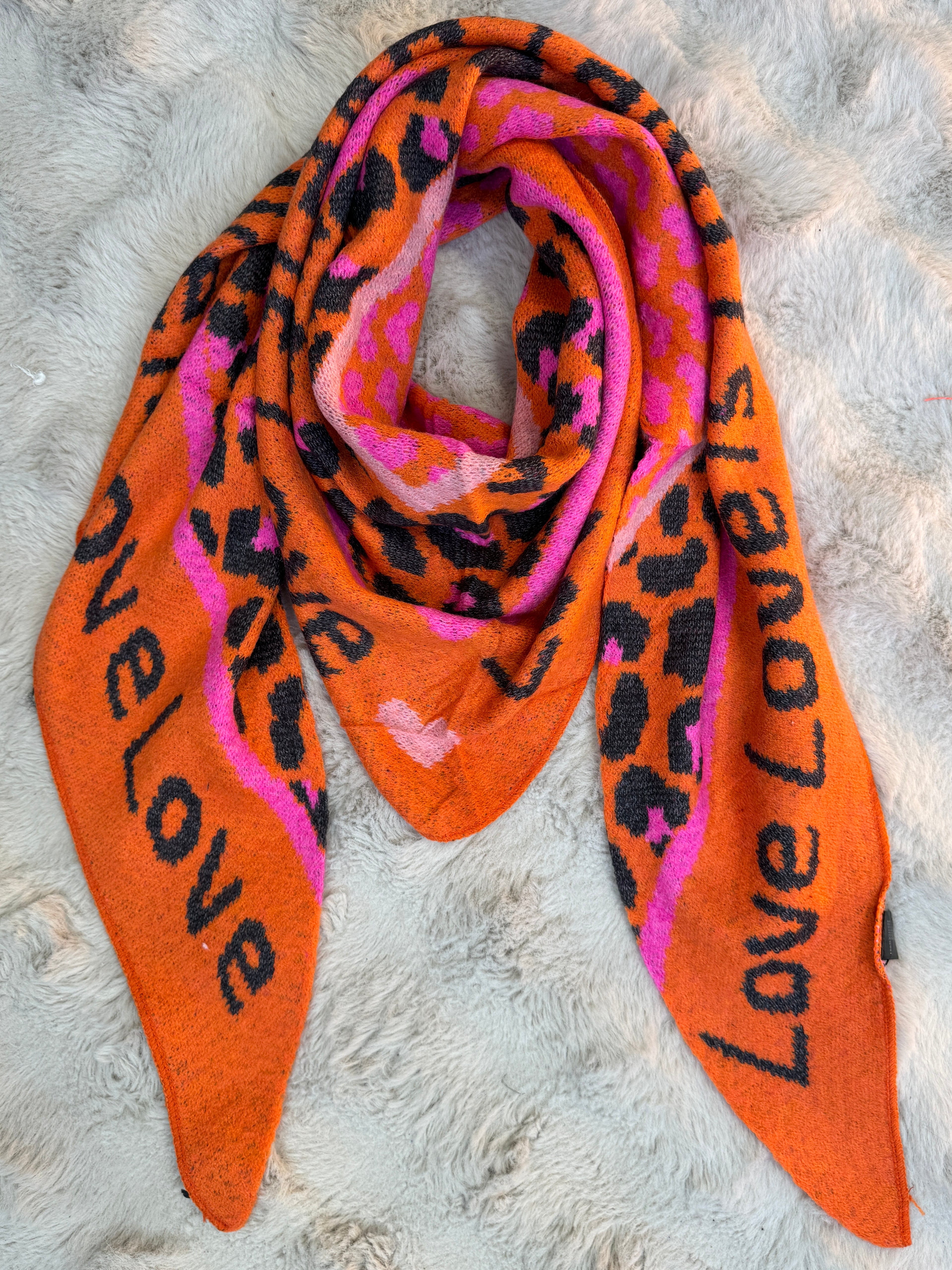 Écharpe Love Is Love Orange