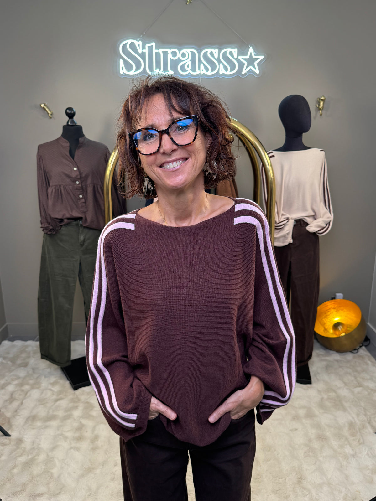 Pull Natacha Choco et Rose