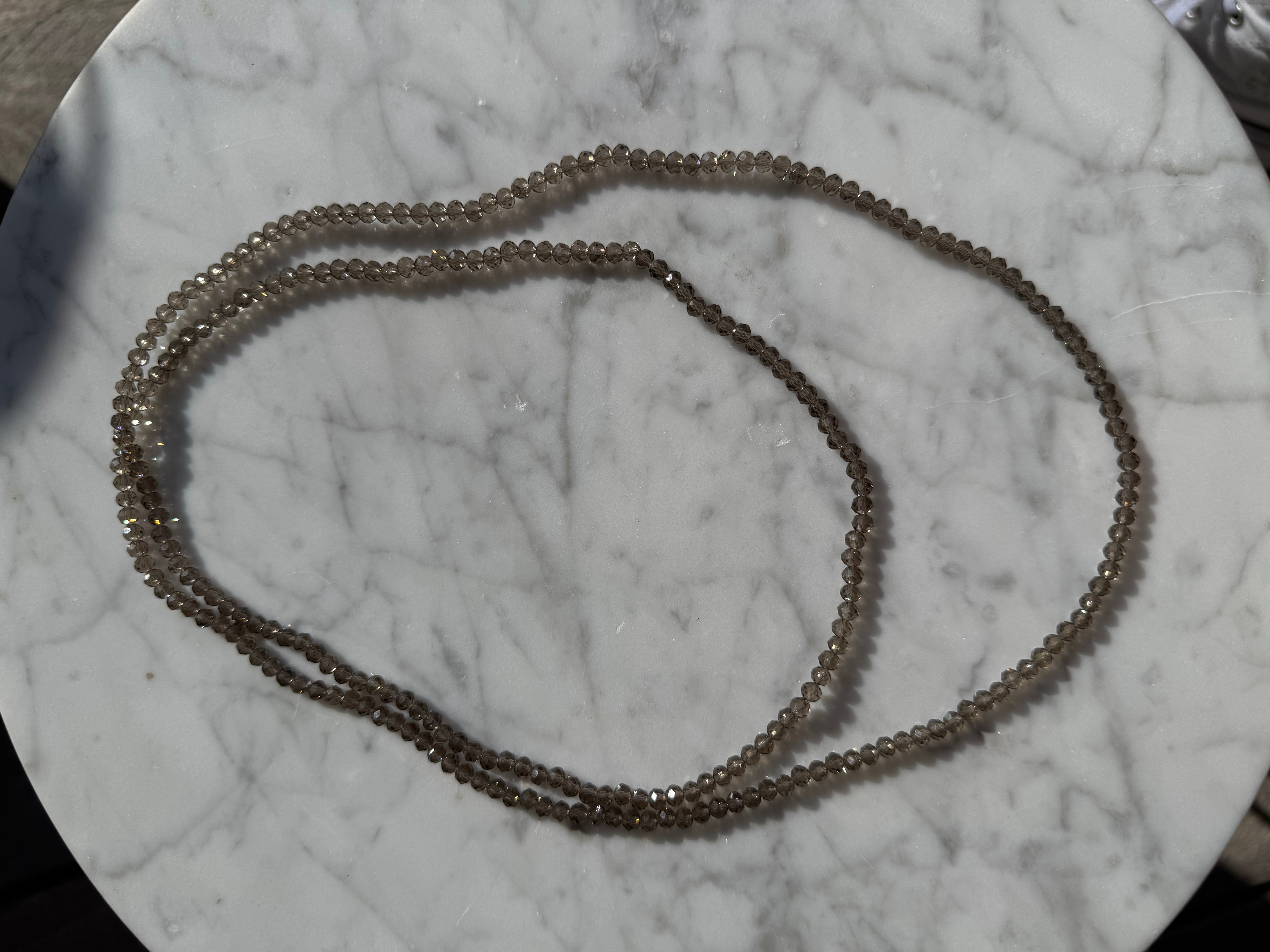 Bracelet - Collier cristal quartz fumé