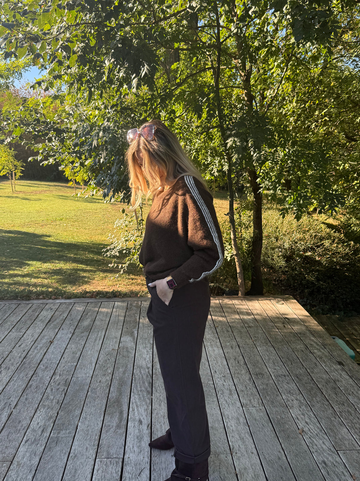Pantalon magic velours Choco