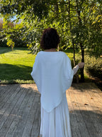 Cape poncho blanche