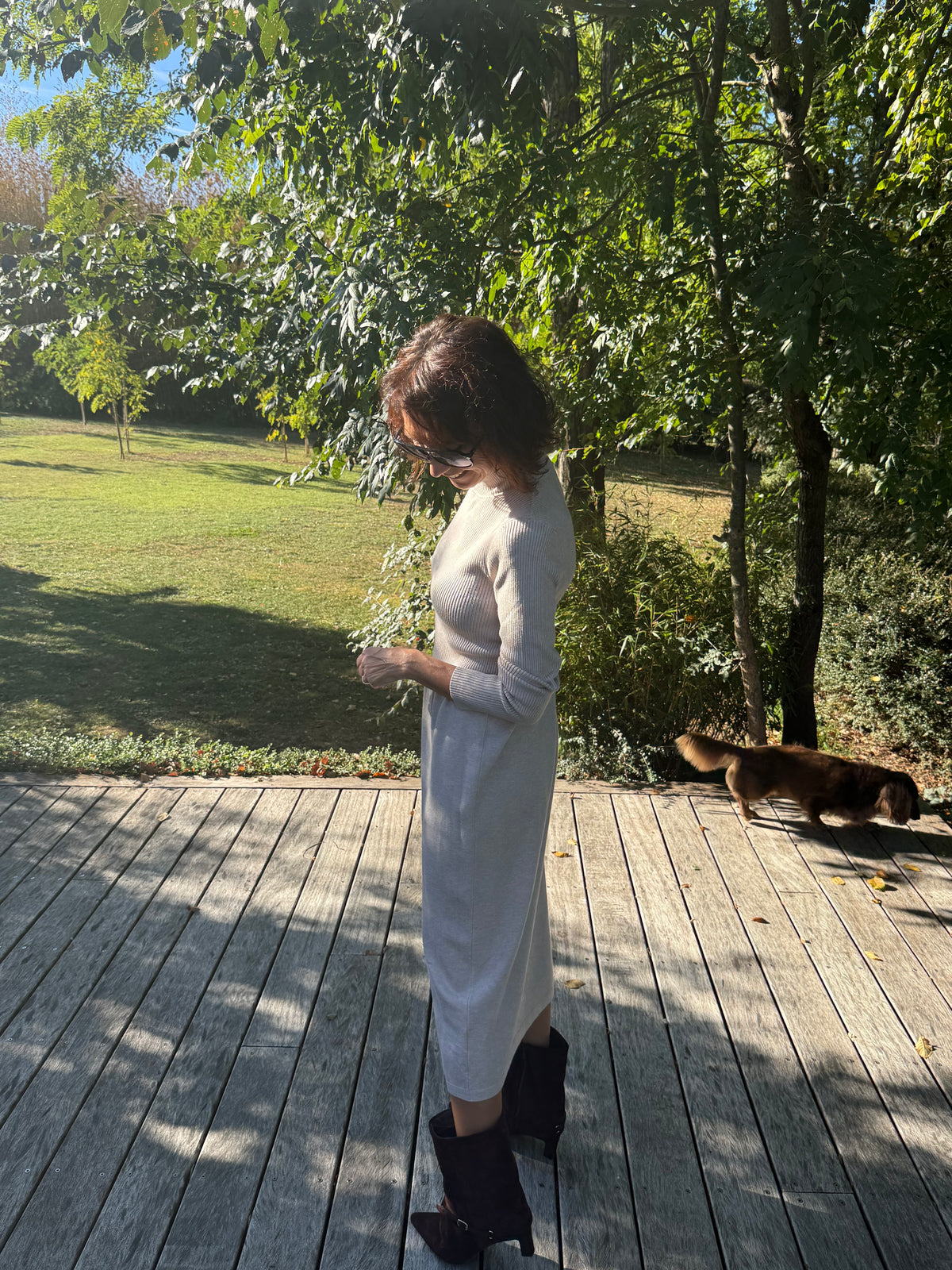 Robe pull Pénélope beige
