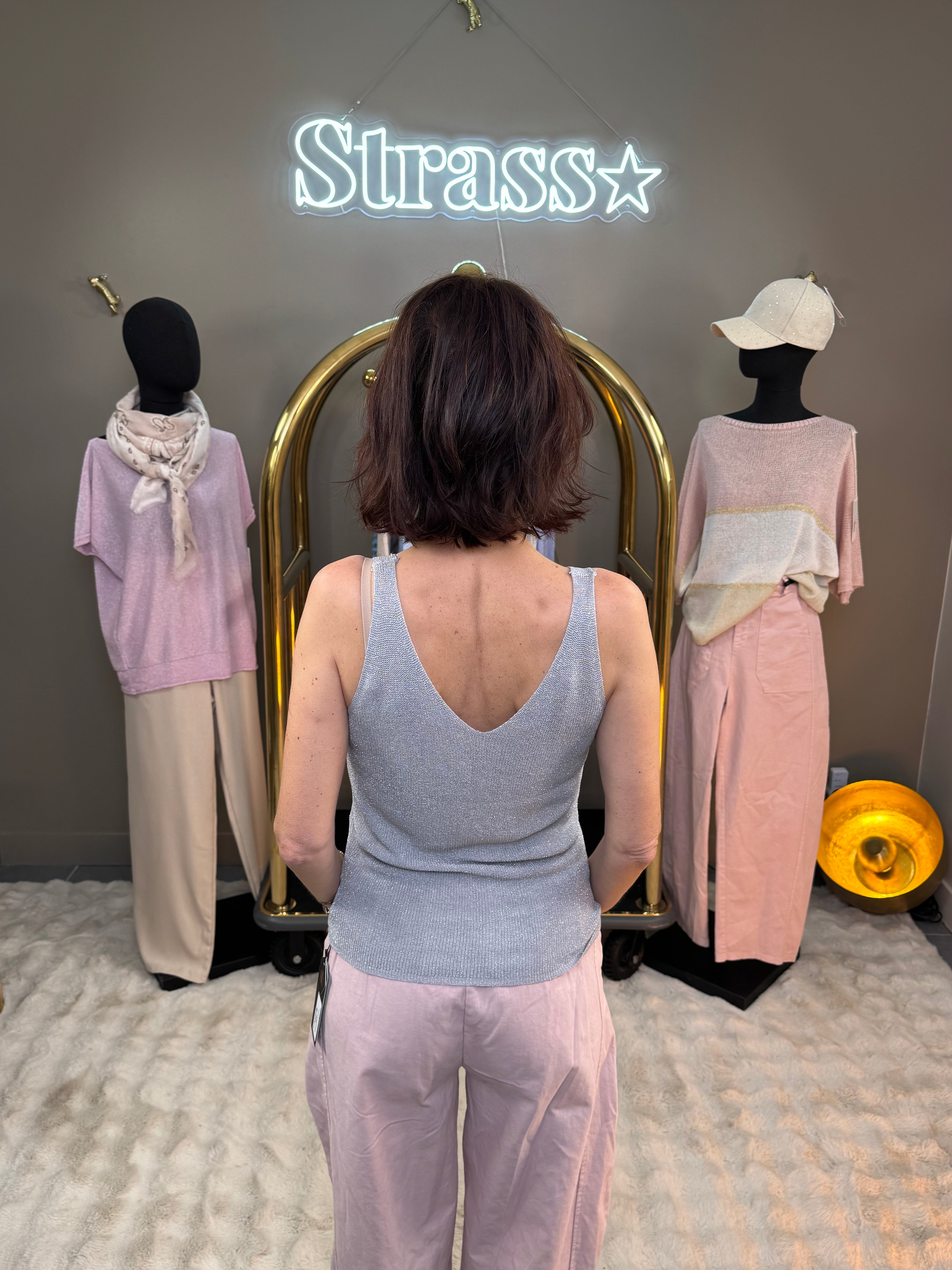 Débardeur Lamé Argent