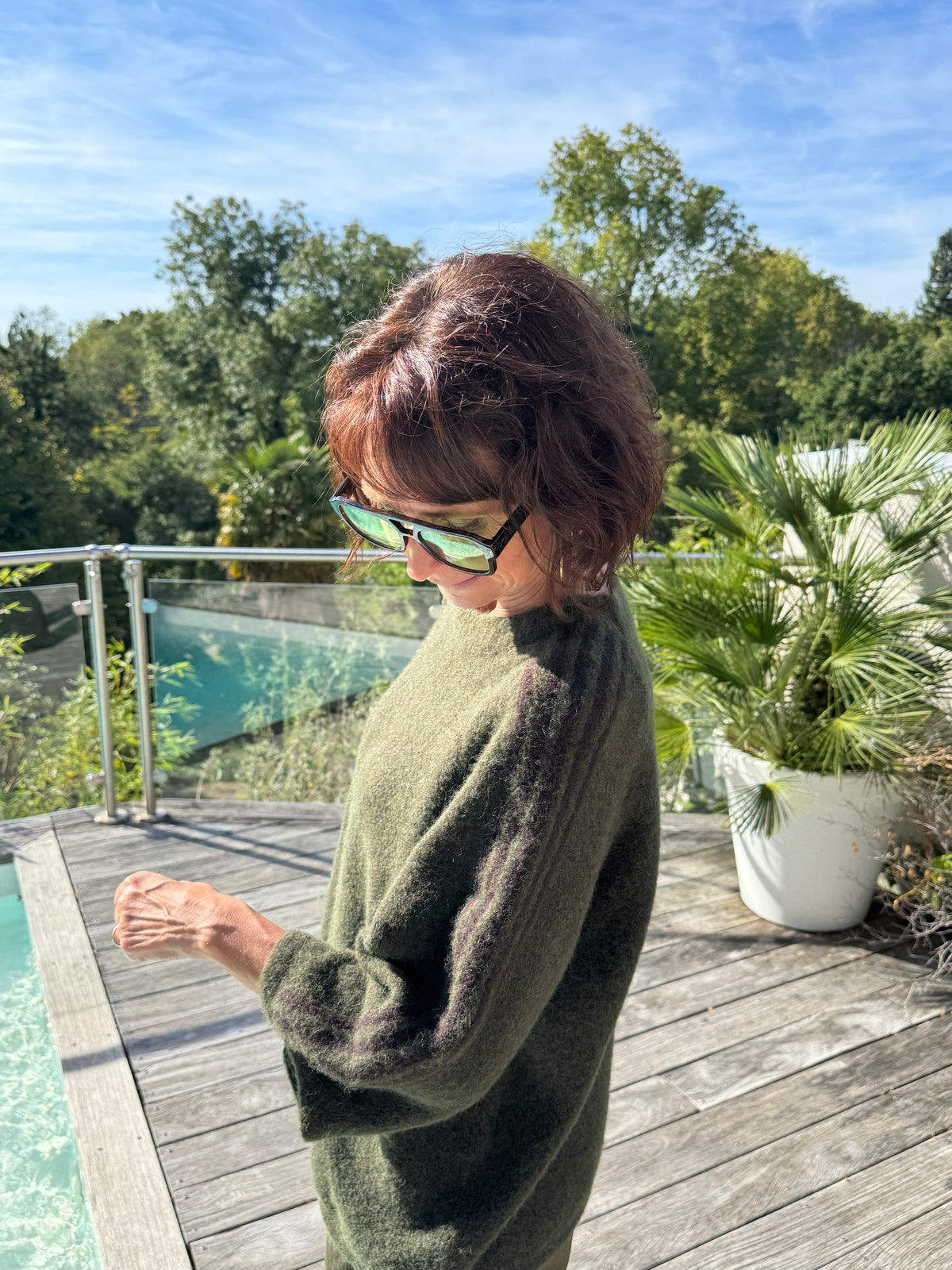 Pull Adèle kaki