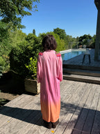 Robe dégradée rose orange