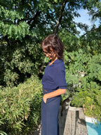 Pull Polo Manches Courtes Bleu Marine
