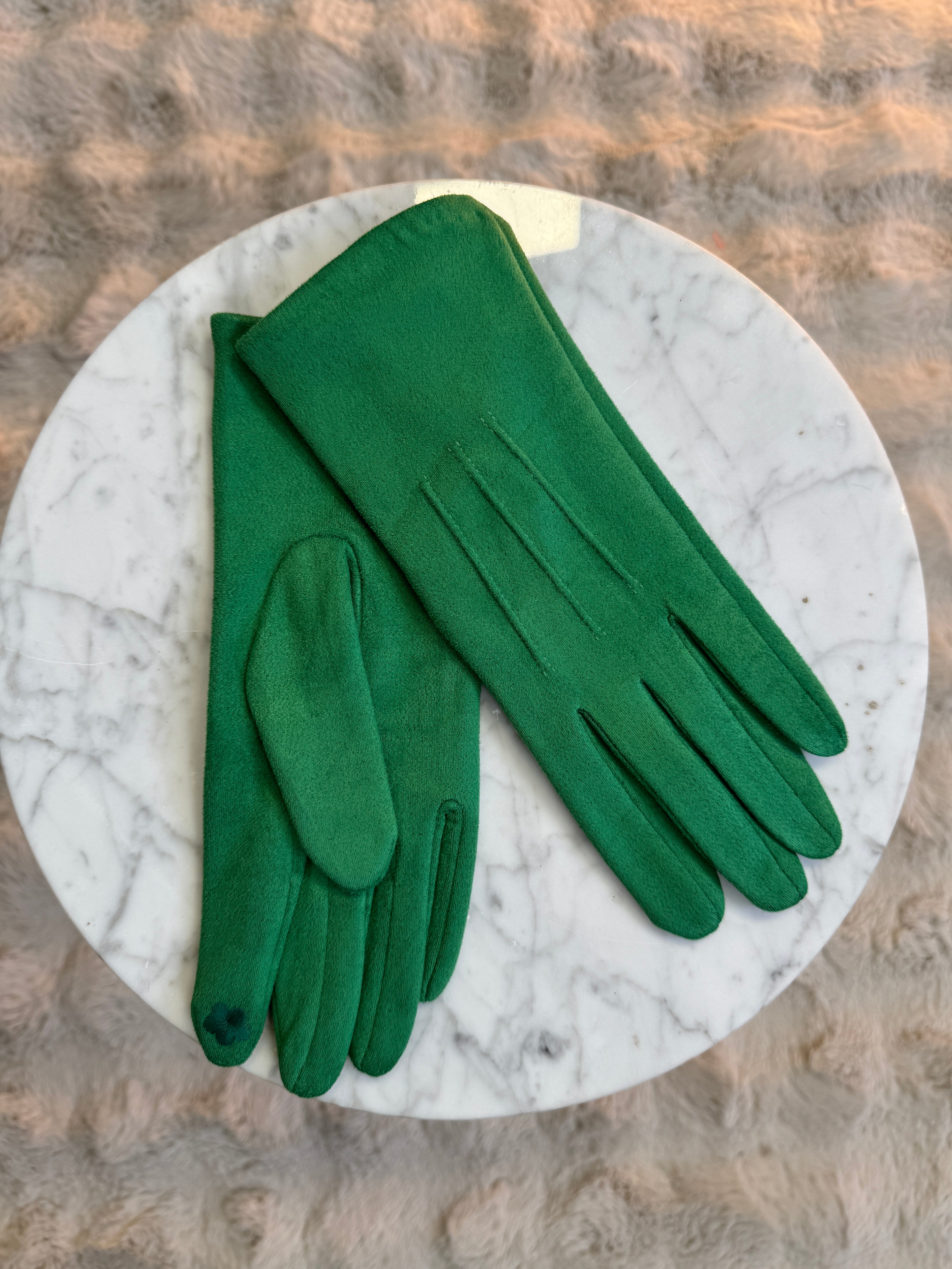 Gants Suédine Vert