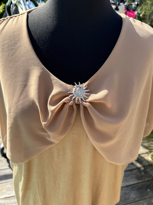 Blouse Broche Sun Camel