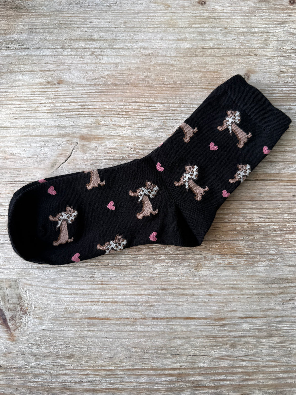 Chaussettes Teckel Noires