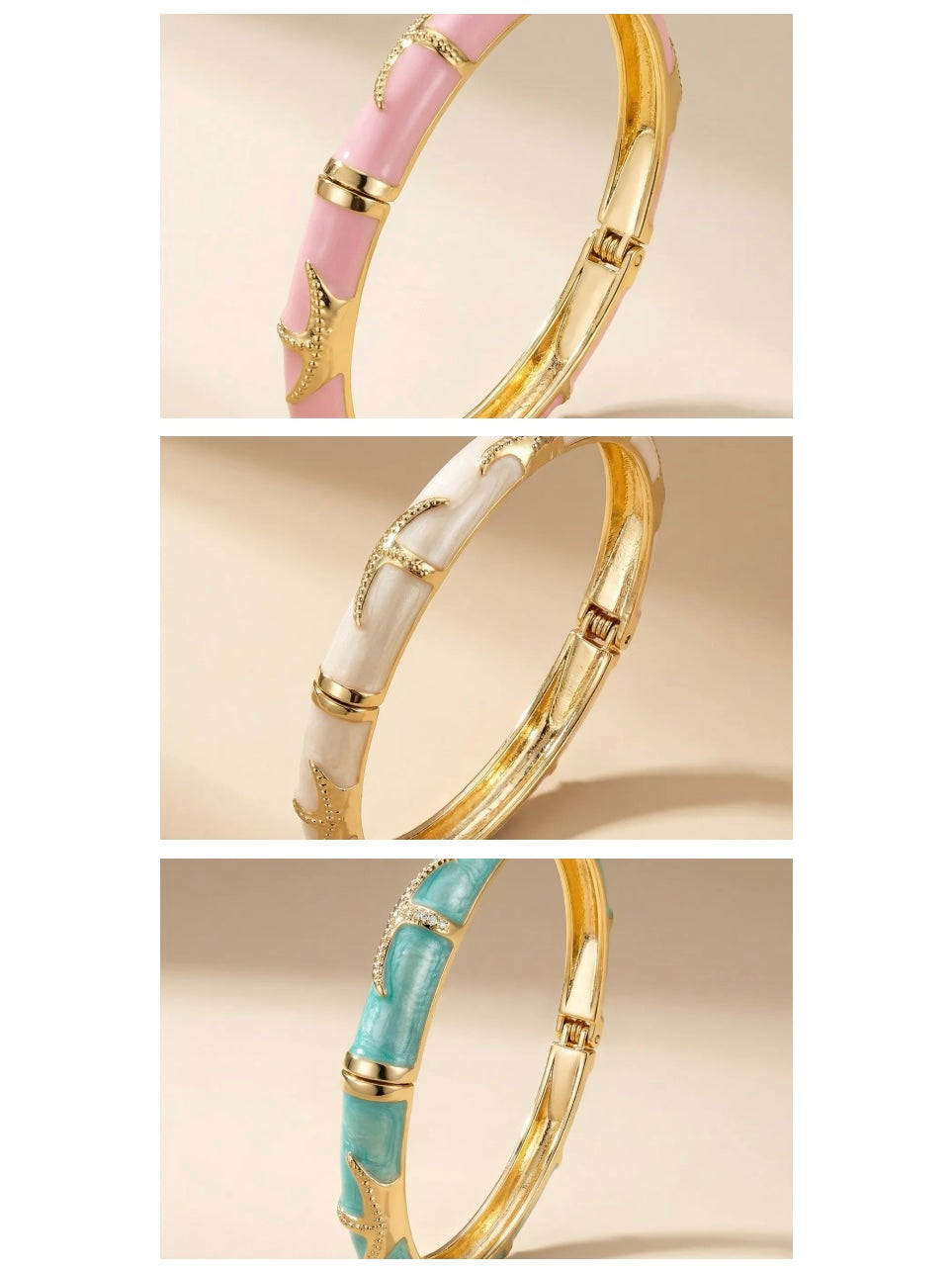 Lot de 3 Bracelets Émaillés