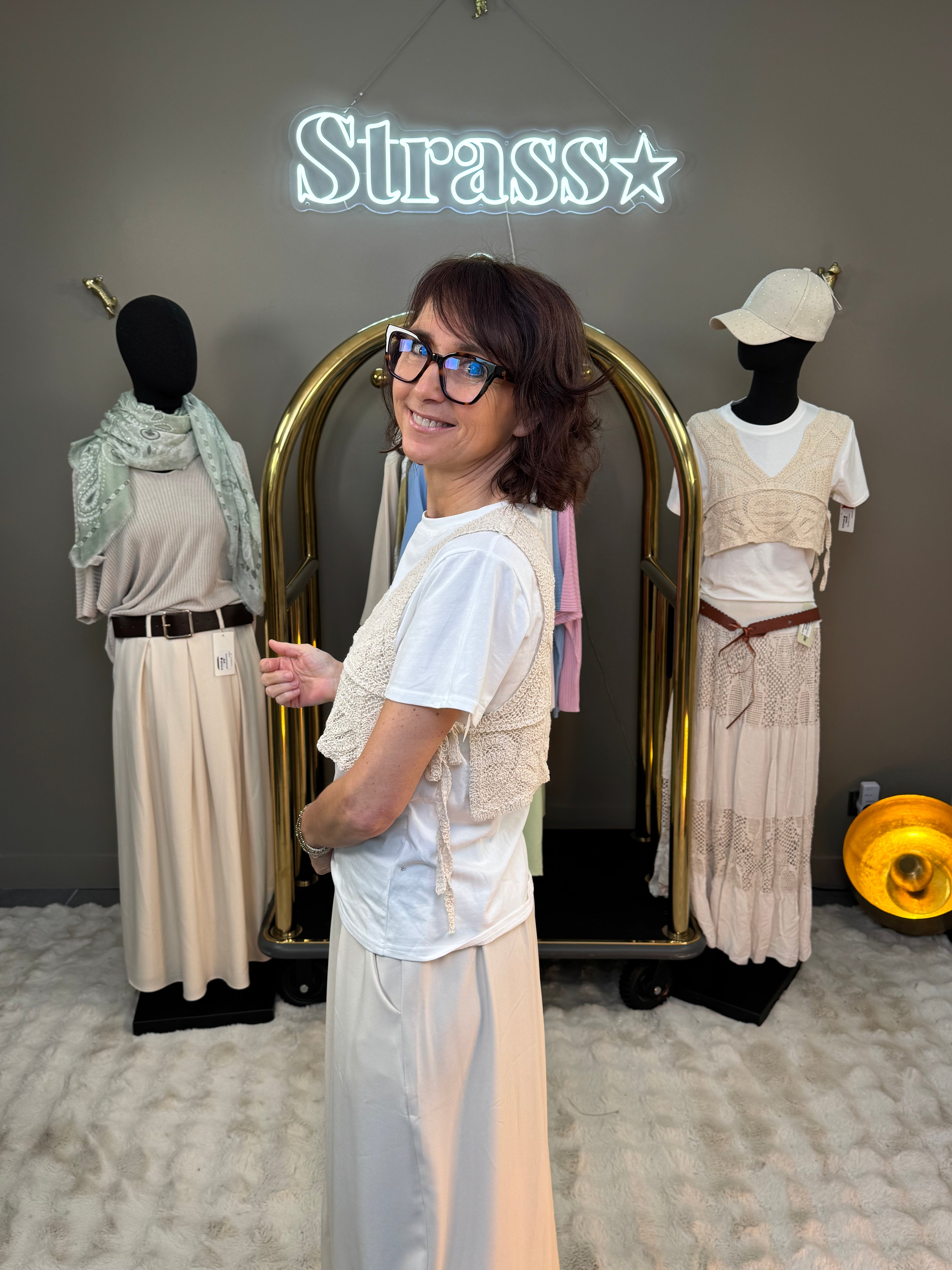 Tee-Shirt Crochet Beige