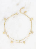 Chaine de Cheville Confettis Doré