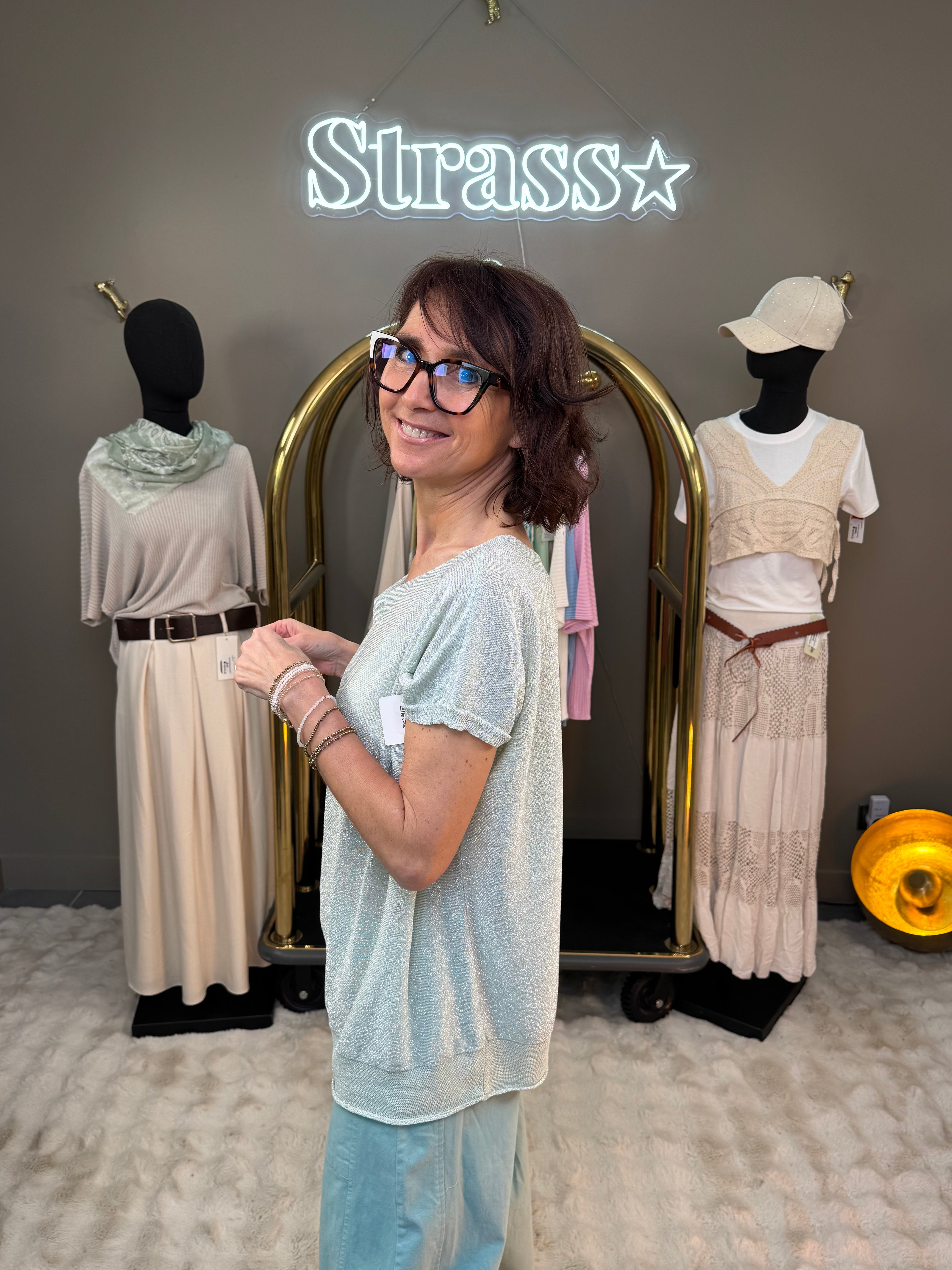 Pull Éblouissant Vert d’Eau