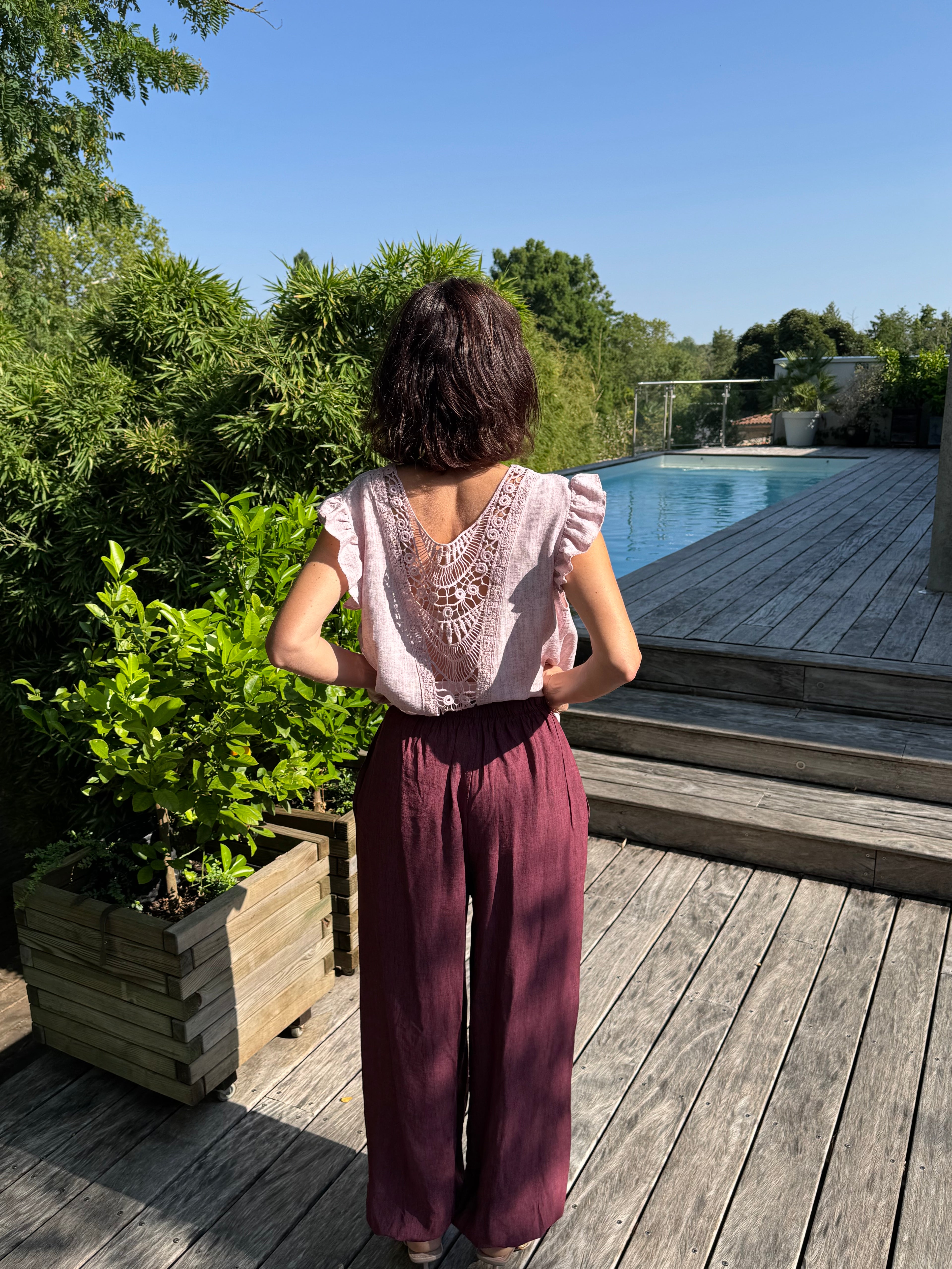 Pantalon Diego Bordeaux