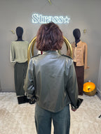Veste Simili Brandebourg Kaki