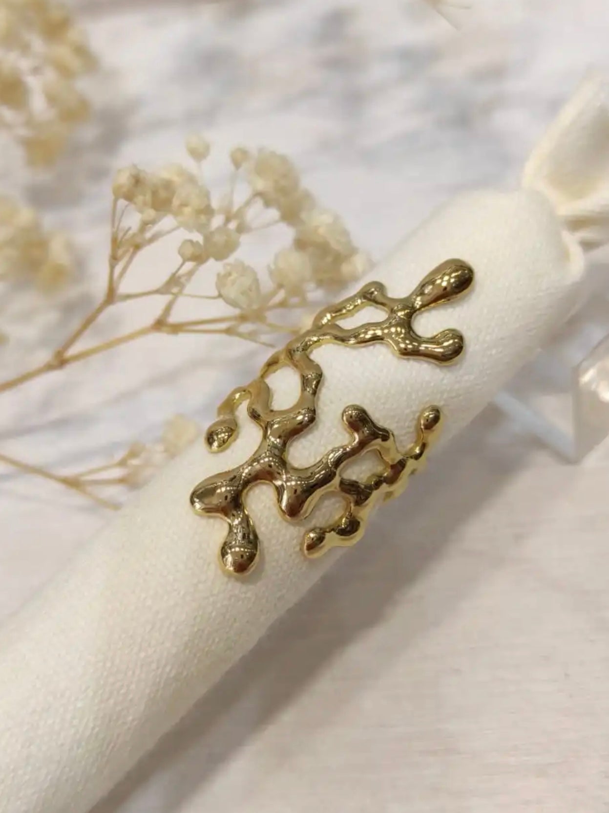 Bague Cire Fondue Dorée