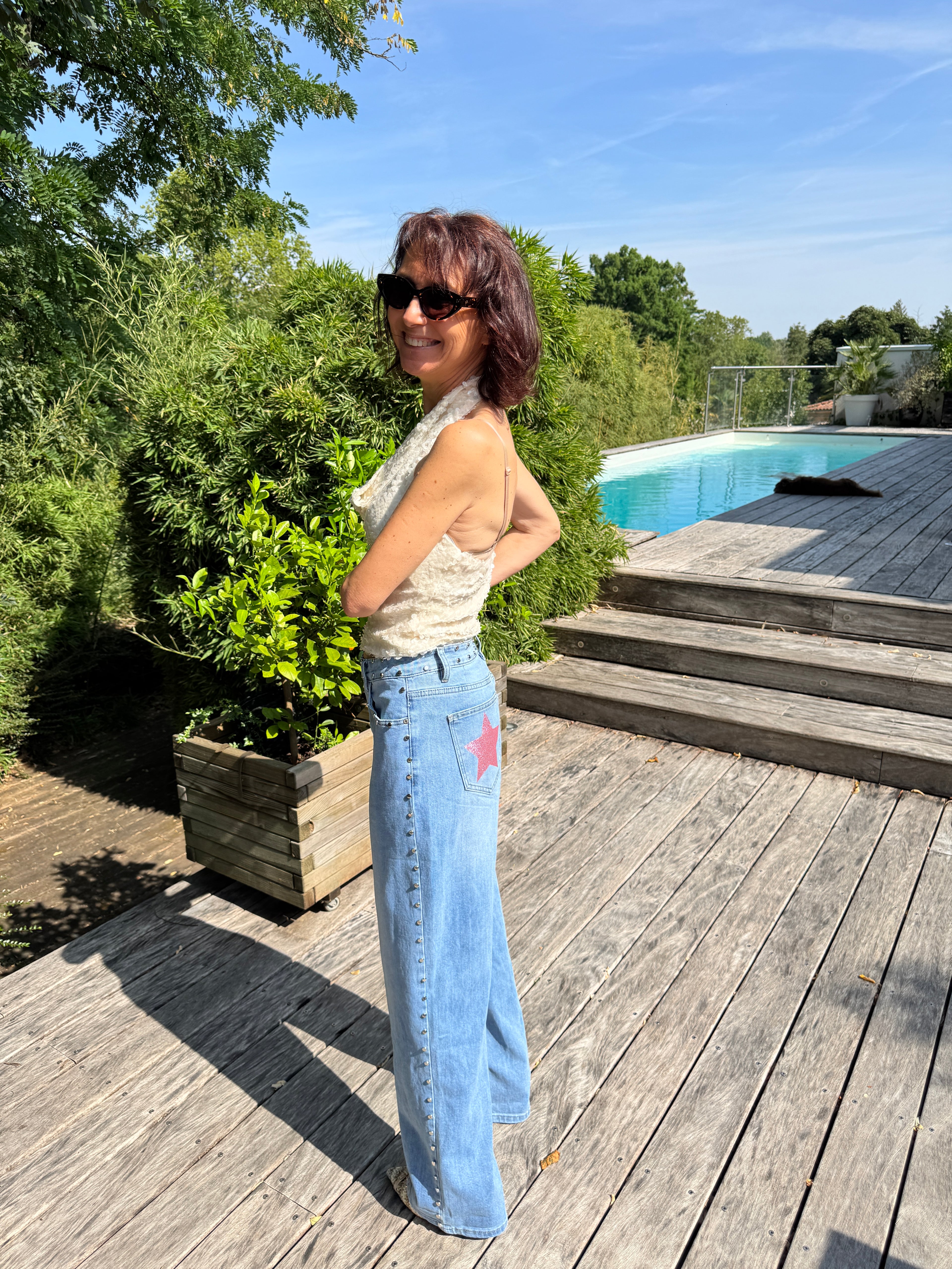 Jean Star Rose Pale