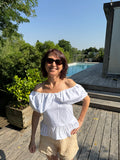 Top Épaules Nues Olivia Blanc