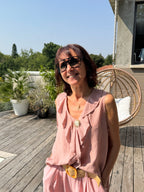 Débardeur Soleil Broche Rose