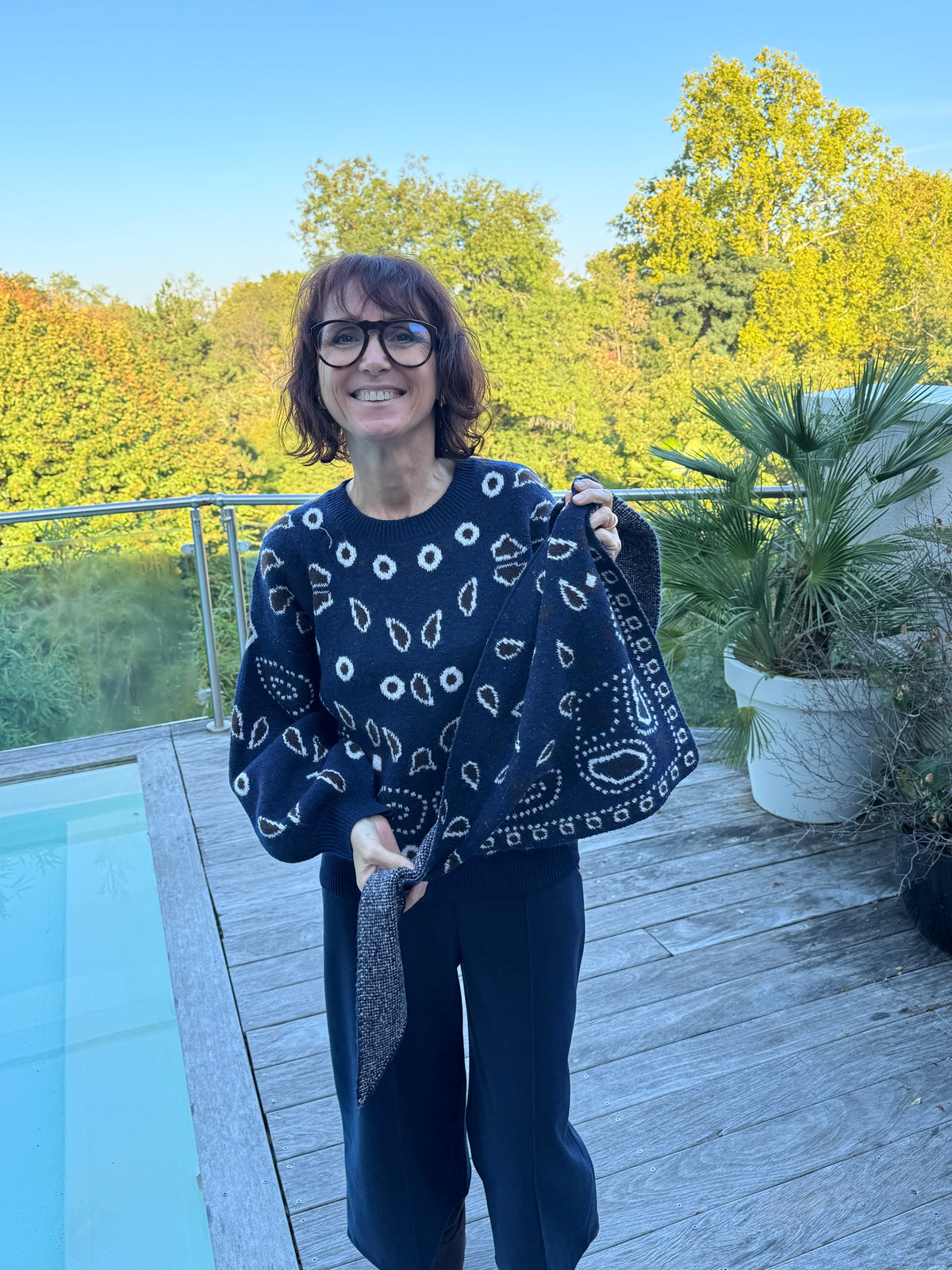 Pull et son bandana marine