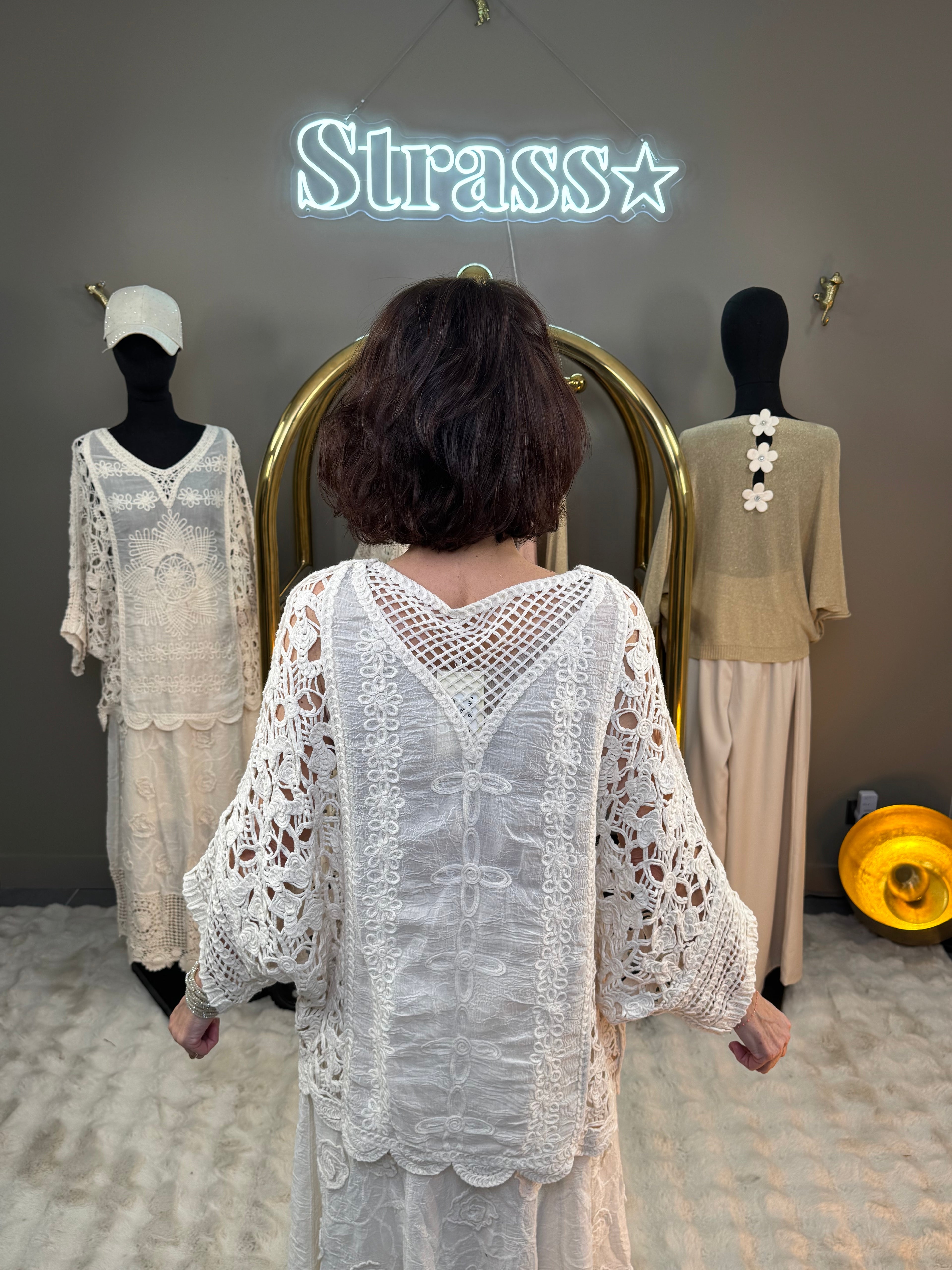 Blouse Macramé Beige