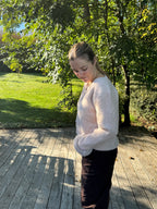 Gilet poignet fourrure beige