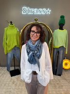 Écharpe Love Is Love Bleu Jean