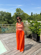 Pantalon Uni Viscose Orange
