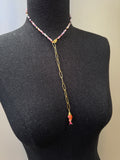 Collier Y Bracelet Poisson Rose