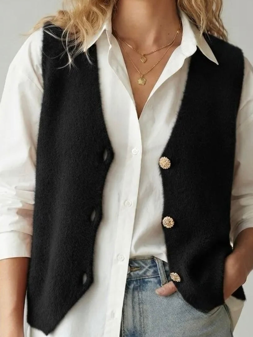Pull Sans Manche Victoria Noir