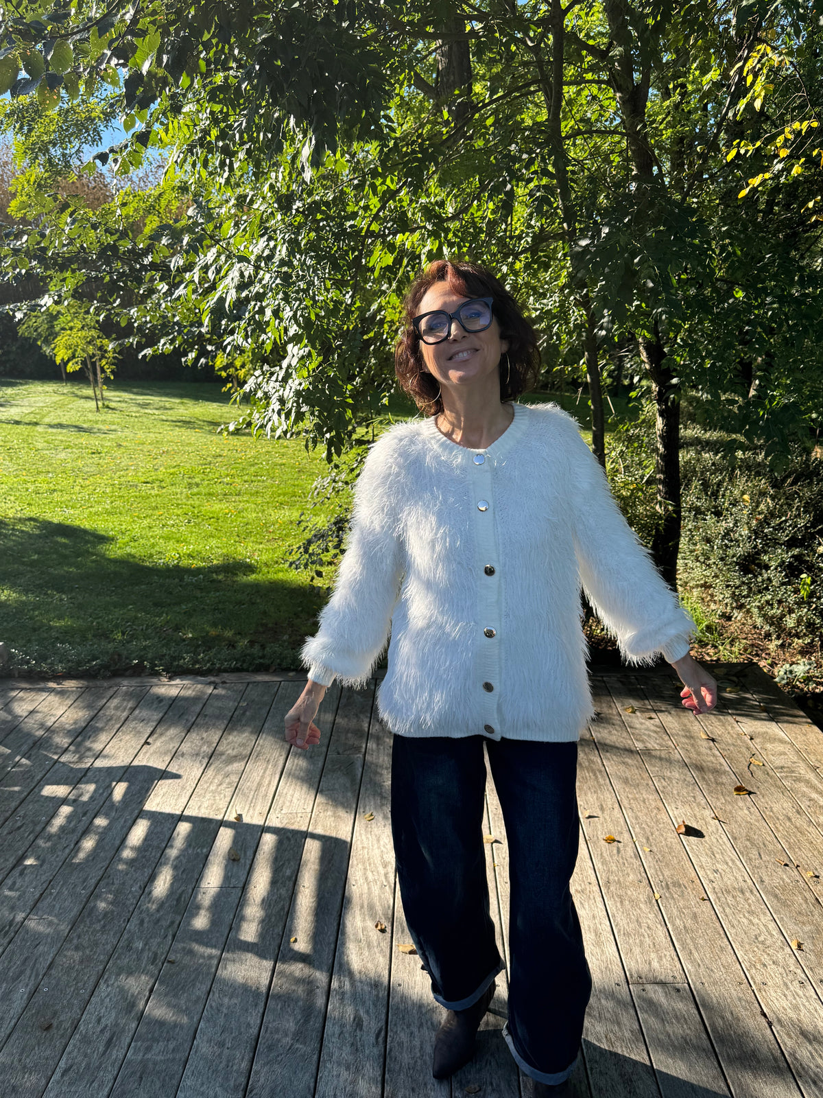 Gilet polux blanc